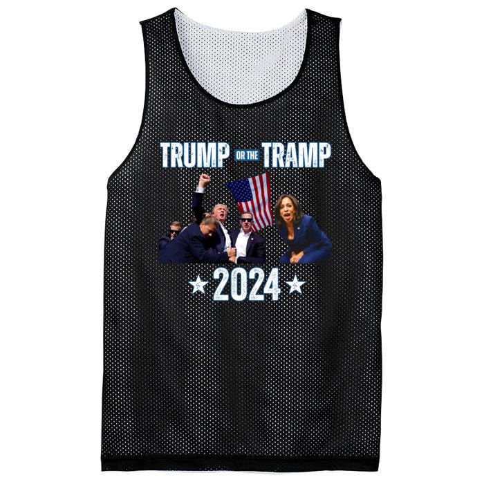 Trump Or The Tramp 2024 Vote For Trump Trump Vance 2024 Mesh Reversible Basketball Jersey Tank