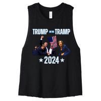 Trump Or The Tramp 2024 Vote For Trump Trump Vance 2024 Women's Racerback Cropped Tank