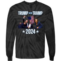 Trump Or The Tramp 2024 Vote For Trump Trump Vance 2024 Tie-Dye Long Sleeve Shirt