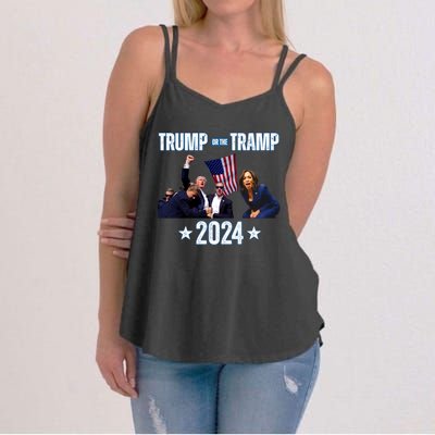 Trump Or The Tramp 2024 Vote For Trump Trump Vance 2024 Women's Strappy Tank