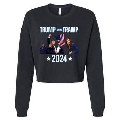 Trump Or The Tramp 2024 Vote For Trump Trump Vance 2024 Cropped Pullover Crew