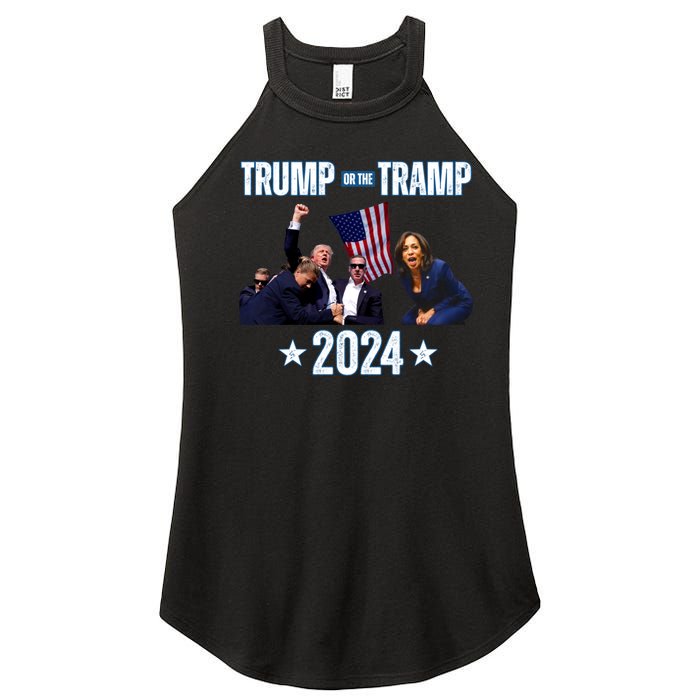 Trump Or The Tramp 2024 Vote For Trump Trump Vance 2024 Women's Perfect Tri Rocker Tank