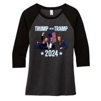 Trump Or The Tramp 2024 Vote For Trump Trump Vance 2024 Women's Tri-Blend 3/4-Sleeve Raglan Shirt