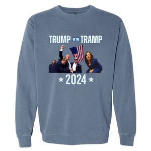 Trump Or The Tramp 2024 Vote For Trump Trump Vance 2024 Garment-Dyed Sweatshirt