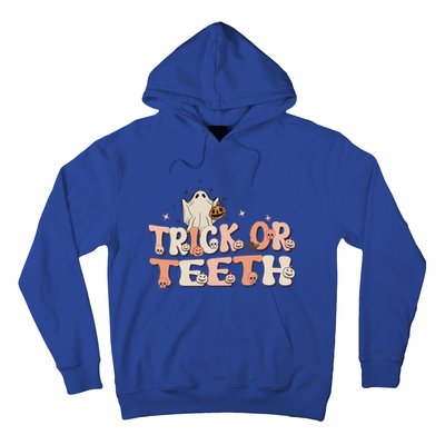 Trick Or Teeth Halloween Retro Spooky Dental Assistant Gift Hoodie