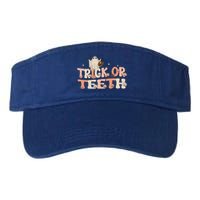 Trick Or Teeth Halloween Retro Spooky Dental Assistant Gift Valucap Bio-Washed Visor