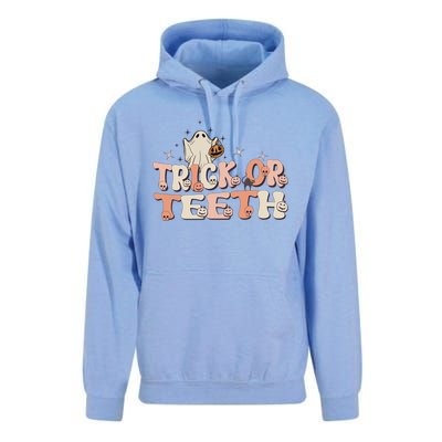 Trick Or Teeth Halloween Retro Spooky Dental Assistant Gift Unisex Surf Hoodie