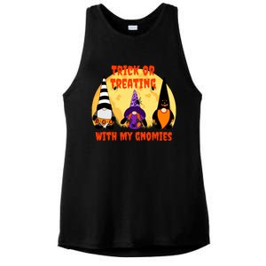 Trick Or Treating With My Gnomies Halloween Gnomes Cool Gift Ladies PosiCharge Tri-Blend Wicking Tank