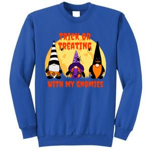 Trick Or Treating With My Gnomies Halloween Gnomes Cool Gift Sweatshirt