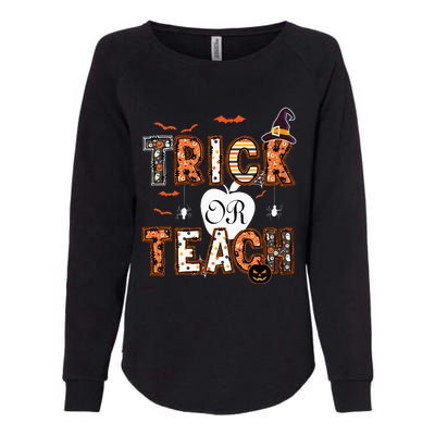 Trick Or Teach Retro Halloween Teacher Costume Womens California Wash Sweatshirt