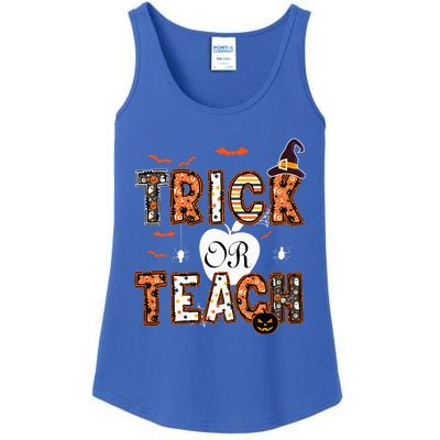 Trick Or Teach Retro Halloween Teacher Costume Ladies Essential Tank