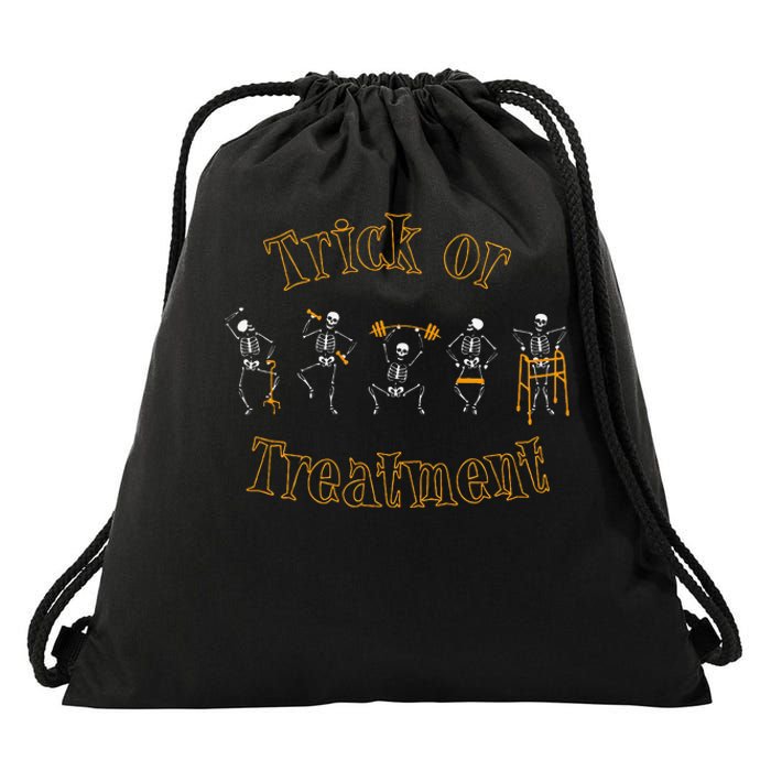 Trick Or Treatment Pt Physical Therapy Therapist Halloween Drawstring Bag