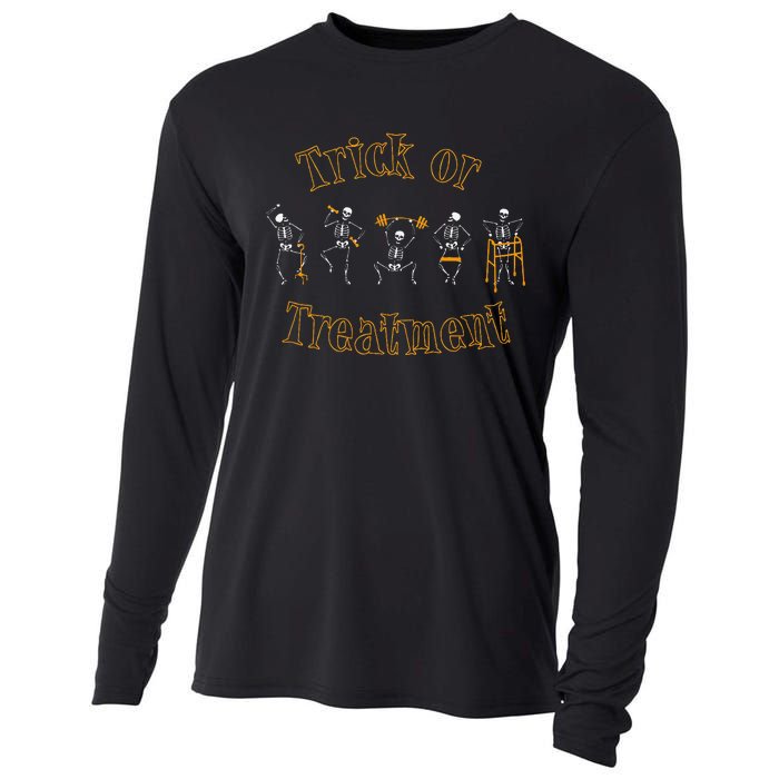 Trick Or Treatment Pt Physical Therapy Therapist Halloween Cooling Performance Long Sleeve Crew