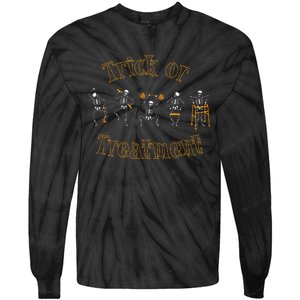 Trick Or Treatment Pt Physical Therapy Therapist Halloween Tie-Dye Long Sleeve Shirt