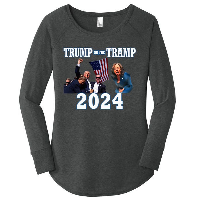 Trump Or The Tramp 2024 Vote For Trump Trump Vance 2024 Women's Perfect Tri Tunic Long Sleeve Shirt