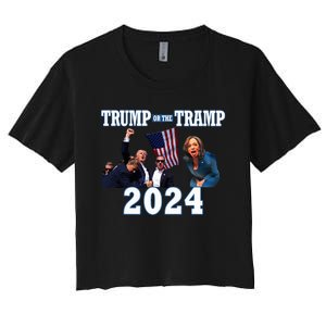 Trump Or The Tramp 2024 Vote For Trump Trump Vance 2024 Women's Crop Top Tee