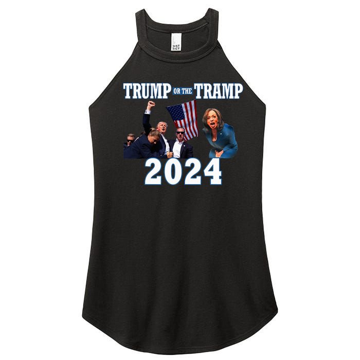 Trump Or The Tramp 2024 Vote For Trump Trump Vance 2024 Women's Perfect Tri Rocker Tank