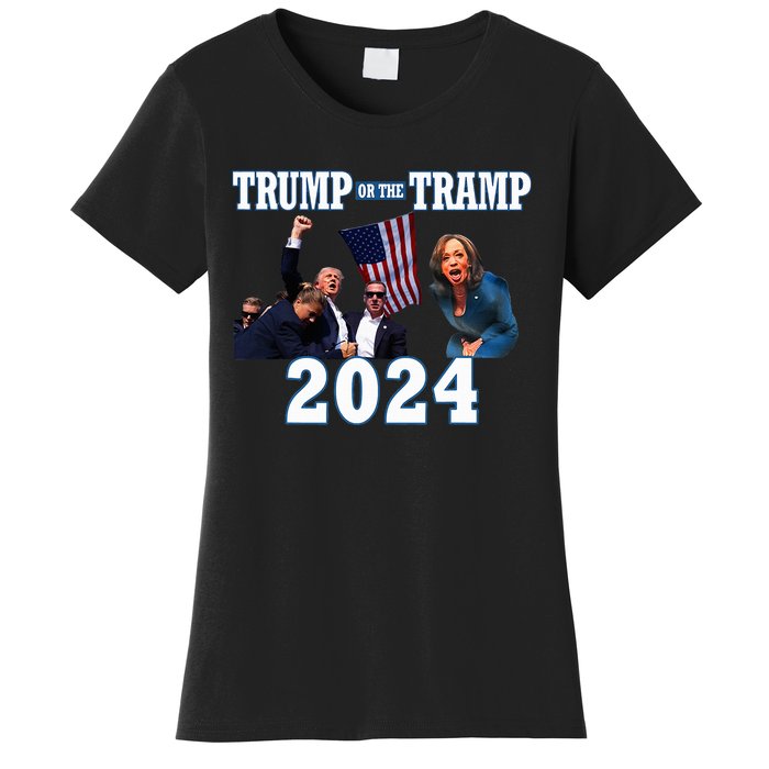 Trump Or The Tramp 2024 Vote For Trump Trump Vance 2024 Women's T-Shirt