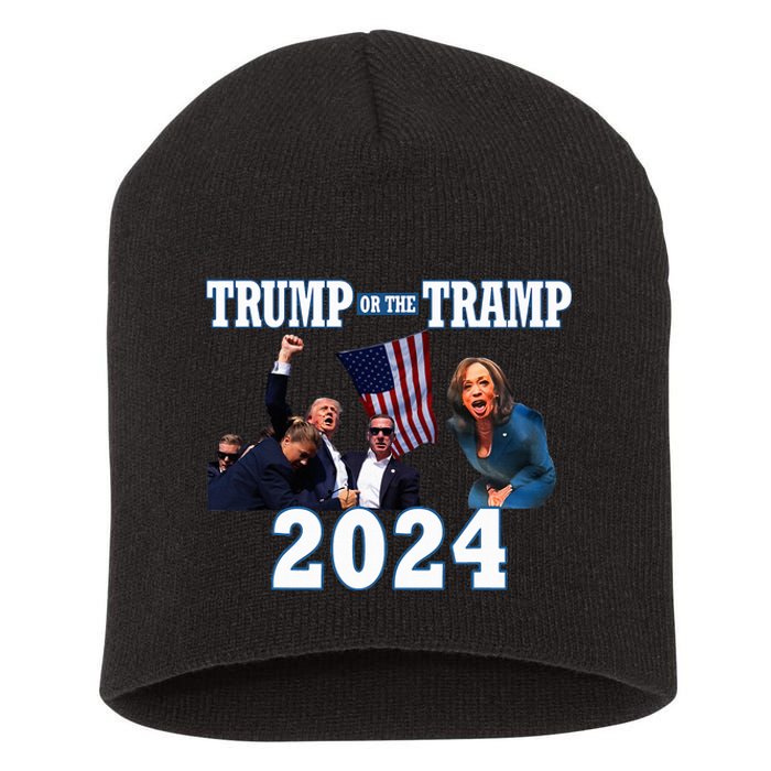 Trump Or The Tramp 2024 Vote For Trump Trump Vance 2024 Short Acrylic Beanie