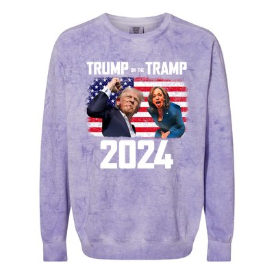 Trump Or The Tramp 2024 Vote For Trump Trump Vance 2024 Colorblast Crewneck Sweatshirt