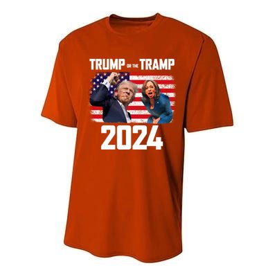 Trump Or The Tramp 2024 Vote For Trump Trump Vance 2024 Performance Sprint T-Shirt