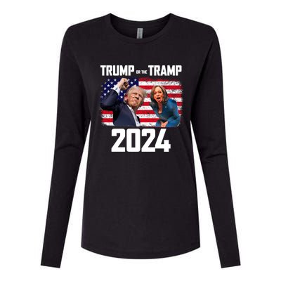 Trump Or The Tramp 2024 Vote For Trump Trump Vance 2024 Womens Cotton Relaxed Long Sleeve T-Shirt