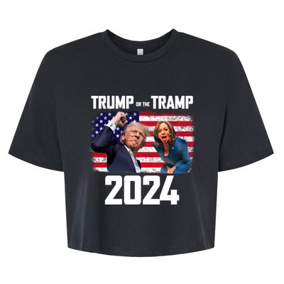 Trump Or The Tramp 2024 Vote For Trump Trump Vance 2024 Bella+Canvas Jersey Crop Tee