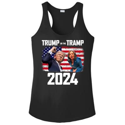 Trump Or The Tramp 2024 Vote For Trump Trump Vance 2024 Ladies PosiCharge Competitor Racerback Tank