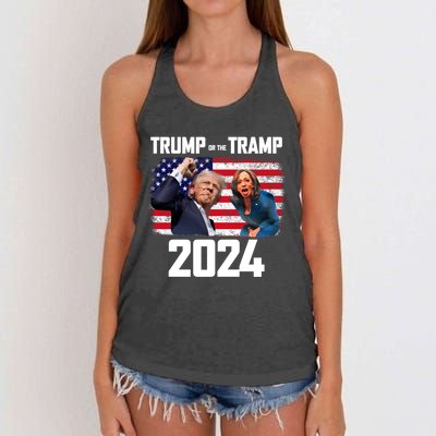 Trump Or The Tramp 2024 Vote For Trump Trump Vance 2024 Women's Knotted Racerback Tank