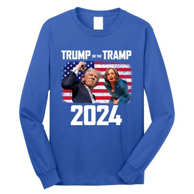 Trump Or The Tramp 2024 Vote For Trump Trump Vance 2024 Long Sleeve Shirt