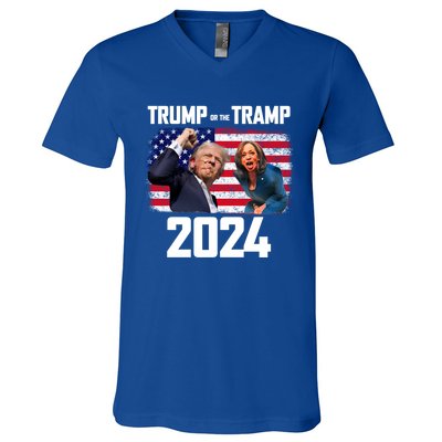 Trump Or The Tramp 2024 Vote For Trump Trump Vance 2024 V-Neck T-Shirt