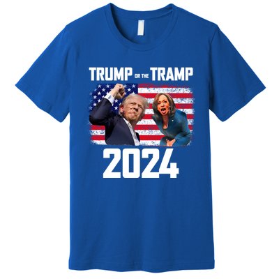 Trump Or The Tramp 2024 Vote For Trump Trump Vance 2024 Premium T-Shirt