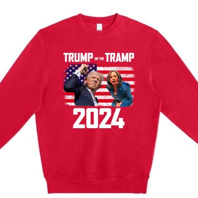 Trump Or The Tramp 2024 Vote For Trump Trump Vance 2024 Premium Crewneck Sweatshirt