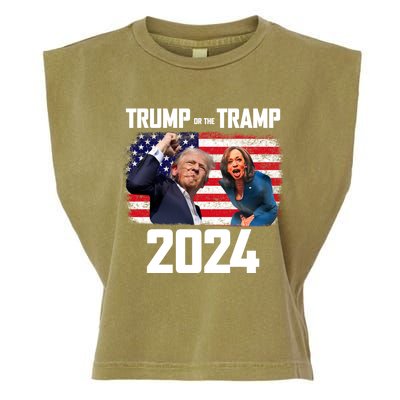 Trump Or The Tramp 2024 Vote For Trump Trump Vance 2024 Garment-Dyed Women's Muscle Tee