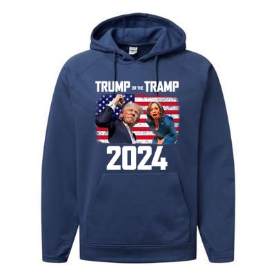 Trump Or The Tramp 2024 Vote For Trump Trump Vance 2024 Performance Fleece Hoodie