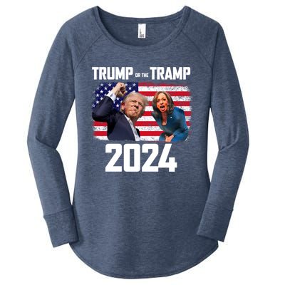 Trump Or The Tramp 2024 Vote For Trump Trump Vance 2024 Women's Perfect Tri Tunic Long Sleeve Shirt