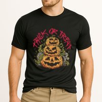 Trick Or Treat Three Pumpkin Design Cooling Performance Crew T-Shirt
