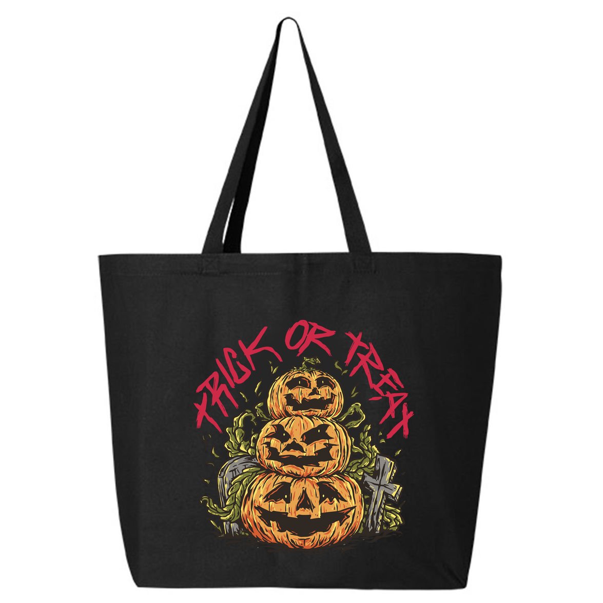 Trick Or Treat Three Pumpkin Design 25L Jumbo Tote