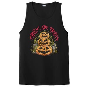 Trick Or Treat Three Pumpkin Design PosiCharge Competitor Tank