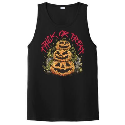 Trick Or Treat Three Pumpkin Design PosiCharge Competitor Tank