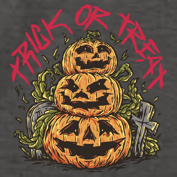 Trick Or Treat Three Pumpkin Design Vector Backpack