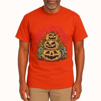 Trick Or Treat Three Pumpkin Design Tall T-Shirt