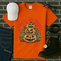 Trick Or Treat Three Pumpkin Design Tall T-Shirt