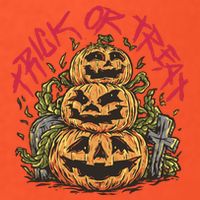 Trick Or Treat Three Pumpkin Design Tall T-Shirt