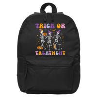 Trick Or Treatment Pt Physical Therapy Therapist Halloween 16 in Basic Backpack