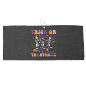 Trick Or Treatment Pt Physical Therapy Therapist Halloween Large Microfiber Waffle Golf Towel