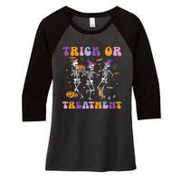 Trick Or Treatment Pt Physical Therapy Therapist Halloween Women's Tri-Blend 3/4-Sleeve Raglan Shirt