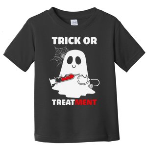 Trick Or Treatment Ghost Funny Rn Nursing Doctor Halloween Toddler T-Shirt