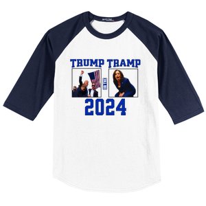 Trump Or The Tramp 2024 Vote For Trump Trump Vance 2024 Baseball Sleeve Shirt