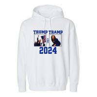 Trump Or The Tramp 2024 Vote For Trump Trump Vance 2024 Garment-Dyed Fleece Hoodie